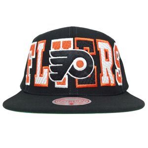 Philadelphia Flyers Mitchell & Ness NHL Snapback Hat Cap 3D‎ Logo Black NWT